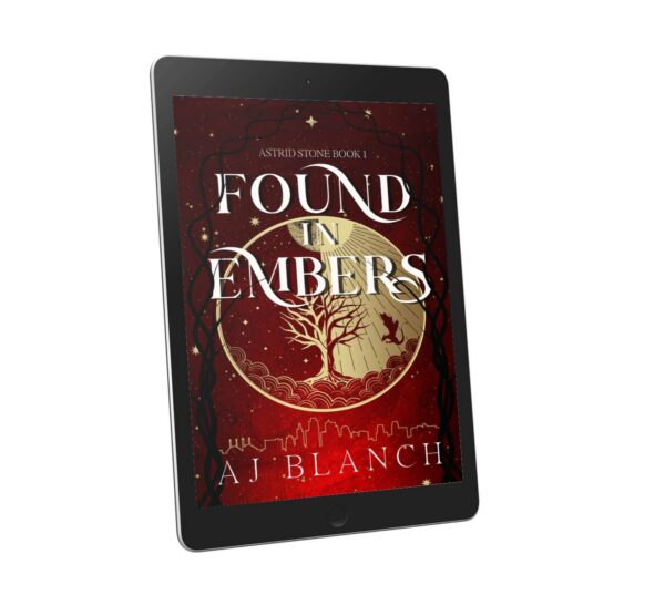 Tablet with book cover on the front Found in Embers